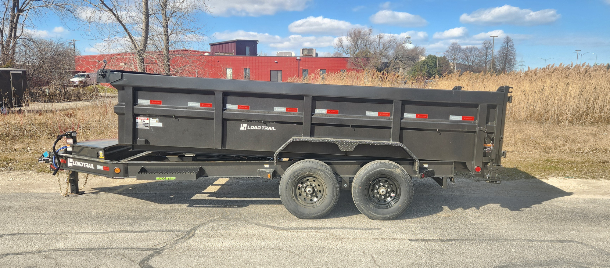 Load Trail 83" X 16' Tandem Axle 14,000 Lb Low Profile Dump Trailer with 3' Sides- Gun Metal Gray